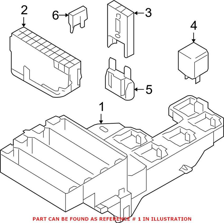Audi Fuse and Relay Center 8K0971845A